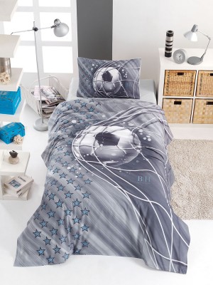 Bed Sheet Set Single 170X240 art:6117 Soccer Gey